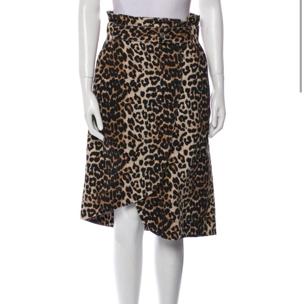 Leopard print Ganni skirt